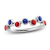 Thumbnail Image 1 of Juliette Maison Natural Ruby & Natural Blue Sapphire Ring 10K White Gold