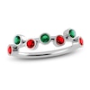 Thumbnail Image 1 of Juliette Maison Natural Ruby & Natural Emerald Ring 10K White Gold