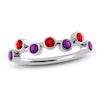 Thumbnail Image 1 of Juliette Maison Natural Ruby & Natural Amethyst Ring 10K White Gold