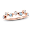 Thumbnail Image 1 of Juliette Maison Natural White Sapphire & Natural Aquamarine Ring 10K Rose Gold