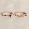 Thumbnail Image 4 of Juliette Maison Natural White Sapphire & Natural Aquamarine Ring 10K Rose Gold