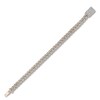 Diamond Cuban Link Bracelet 2-1/2 ct tw Round/Baguette 10K Yellow Gold 7"