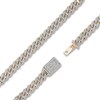 Diamond Cuban Link Bracelet 2-1/2 ct tw Round/Baguette 10K Yellow Gold 7"