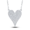 Thumbnail Image 1 of Shy Creation Diamond Heart Necklace 1/5 ct tw Round 14K White Gold 18" SC55002004
