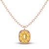 Thumbnail Image 1 of Juliette Maison Natural Citrine Pendant Necklace 10K Rose Gold