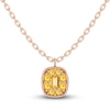 Thumbnail Image 0 of Juliette Maison Natural Citrine Pendant Necklace 10K Rose Gold