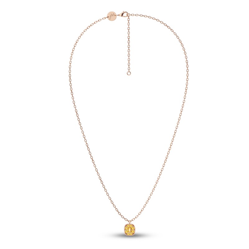 Main Image 2 of Juliette Maison Natural Citrine Pendant Necklace 10K Rose Gold