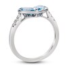 Thumbnail Image 2 of Le Vian Natural Aquamarine Heart Ring 1/10 ct tw Round 14K Vanilla Gold