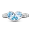 Thumbnail Image 2 of Le Vian Natural Aquamarine Heart Ring 1/10 ct tw Round 14K Vanilla Gold