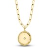 Thumbnail Image 3 of Shy Creation Diamond Compass Paperclip Necklace 3/8 ct tw Round 14K Yellow Gold 18" SC55023109