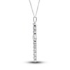Thumbnail Image 2 of Diamond Cross Pendant Necklace 3 ct tw Round 14K White Gold 18"