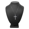 Thumbnail Image 4 of Diamond Cross Pendant Necklace 3 ct tw Round 14K White Gold 18"