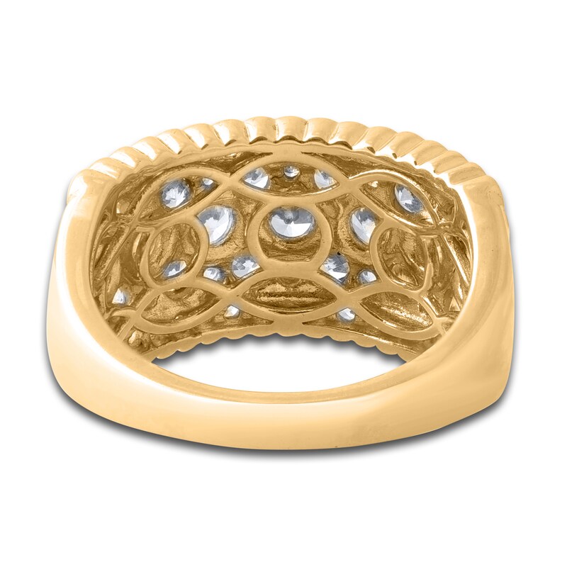 Main Image 3 of Diamond Wave Anniversary Band 2 ct tw Round 14K Yellow Gold