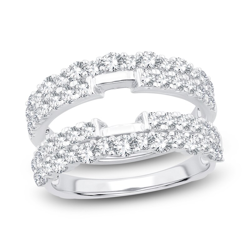 Lab-Created Diamond Enhancer Band 1-1/2 ct tw Round 14K White Gold