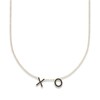 Thumbnail Image 1 of Juliette Maison Black Diamond Station Name Necklace 1/2 ct tw Round 10K Yellow Gold