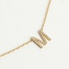 Thumbnail Image 4 of Juliette Maison Black Diamond Station Name Necklace 1/2 ct tw Round 10K Yellow Gold