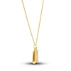 Thumbnail Image 2 of Diamond Dog Tag Necklace 1/10 ct tw Round 14K Yellow Gold