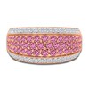 Thumbnail Image 3 of Kallati Round-Cut Natural Pink Sapphire Ring 3/8 ct tw Diamonds 14K Rose Gold