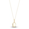 Thumbnail Image 1 of Children's Open Oval Pendant Necklace Diamond Accents 14K Yellow Gold 13"