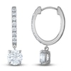 Thumbnail Image 0 of Lab-Created Diamond Drop Earrings 3 ct tw Round 14K White Gold