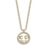 Thumbnail Image 1 of Shy Creation Diamond Emoji Necklace 1/15 ct tw Round 14K Yellow Gold 18" J-SC55023827