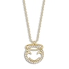 Thumbnail Image 1 of Shy Creation Diamond Emoji Necklace 1/20 ct tw Round 14K Yellow Gold 18" J-SC55023830