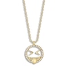 Thumbnail Image 1 of Shy Creation Diamond Emoji Necklace 1/15 ct tw Round 14K Yellow Gold 18" J-SC55023833