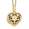 Thumbnail Image 0 of Heart Pendant Locket Necklace Diamond Accents 14K Yellow Gold 18"