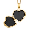 Thumbnail Image 3 of Heart Pendant Locket Necklace Diamond Accents 14K Yellow Gold 18"