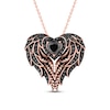 Thumbnail Image 1 of Pnina Tornai Black Diamond Necklace 1-3/8 ct tw Heart/Round 14K Rose Gold 18"