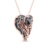 Thumbnail Image 2 of Pnina Tornai Black Diamond Necklace 1-3/8 ct tw Heart/Round 14K Rose Gold 18"