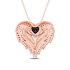 Thumbnail Image 4 of Pnina Tornai Black Diamond Necklace 1-3/8 ct tw Heart/Round 14K Rose Gold 18"