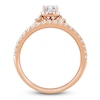 Thumbnail Image 2 of Diamond Bridal Set 1 ct tw Pear/Round 14K Rose Gold