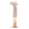 Thumbnail Image 3 of Diamond Bridal Set 1 ct tw Pear/Round 14K Rose Gold