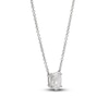 Thumbnail Image 2 of Lab-Grown Diamond Solitaire Necklace 1 ct tw Oval 14K White Gold 19" (SI2/F)