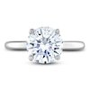 Thumbnail Image 3 of Lab-Grown Diamond Solitaire Engagement Ring 3 ct tw Round Platinum (F/SI2)