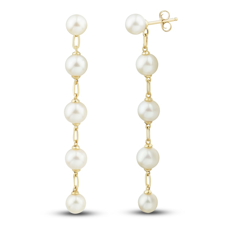 Main Image 1 of Freshwater Cultured Pearl Drop Earrings 14K Yellow Gold 5.5mm