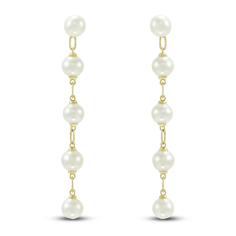 Main Image 2 of Freshwater Cultured Pearl Drop Earrings 14K Yellow Gold 5.5mm
