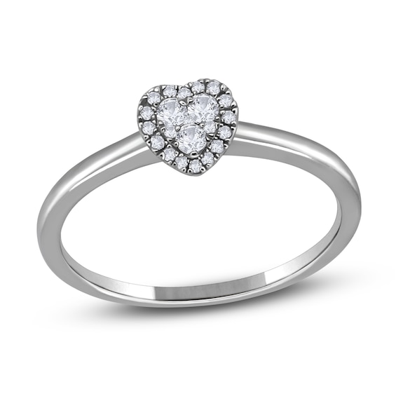Diamond Promise Ring 1/8 ct tw Round 14K White Gold