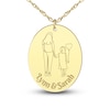 Thumbnail Image 0 of Personalized High-Polish Oval Pendant Necklace 14K Yellow Gold 18"