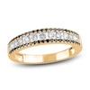 Thumbnail Image 1 of Black & White Diamond Anniversary Band 1/2 ct tw Round 14K Yellow Gold