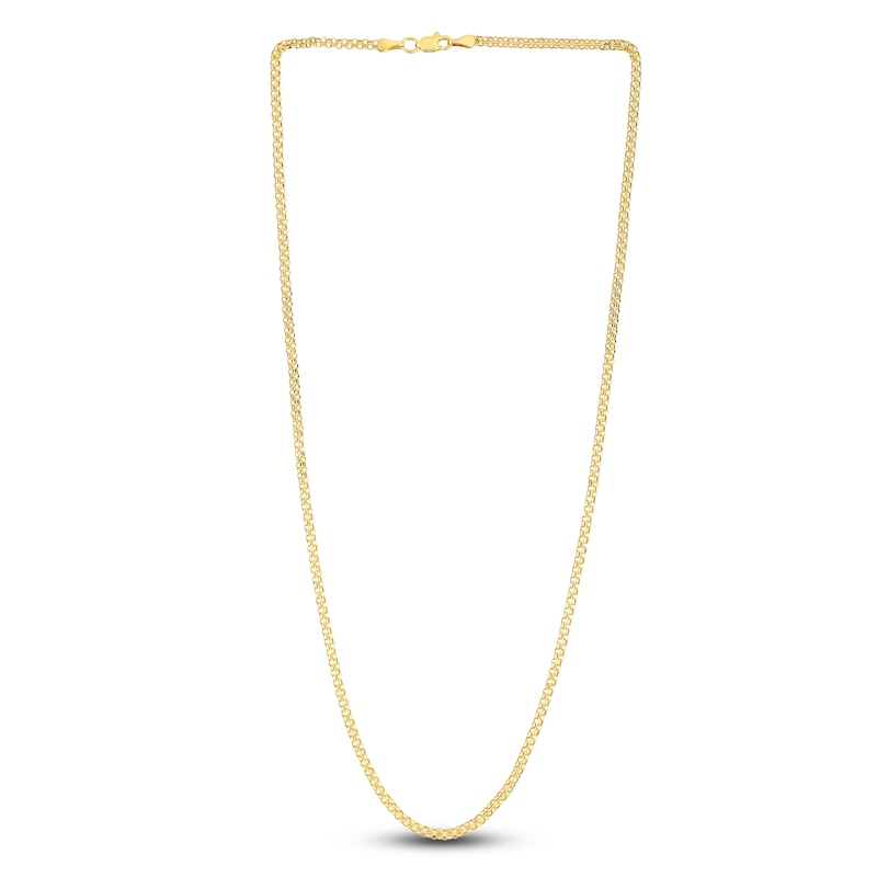 Main Image 2 of Hollow Bismark Chain Necklace 14K Yellow Gold 20" 2.45mm