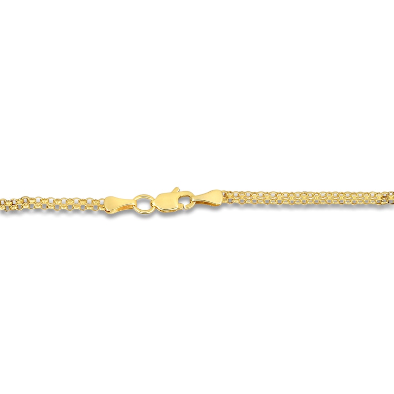 Main Image 3 of Hollow Bismark Chain Necklace 14K Yellow Gold 20" 2.45mm