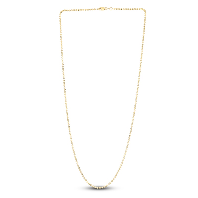 Main Image 2 of Solid Beaded Chain Necklace 14K Yellow Gold 20" 2.0mm