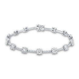 Diamond Tennis Bracelet 2-7/8 ct tw Round 14K White Gold 7"
