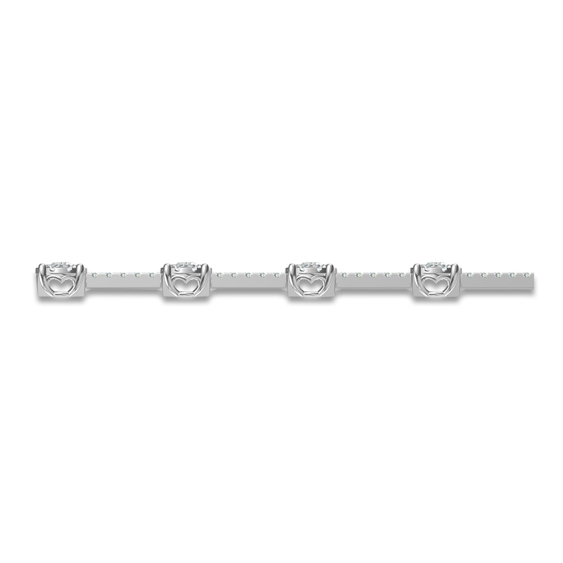 Main Image 3 of Diamond Tennis Bracelet 2-7/8 ct tw Round 14K White Gold 7"