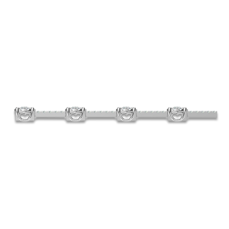 Diamond Tennis Bracelet 2-7/8 ct tw Round 14K White Gold 7"