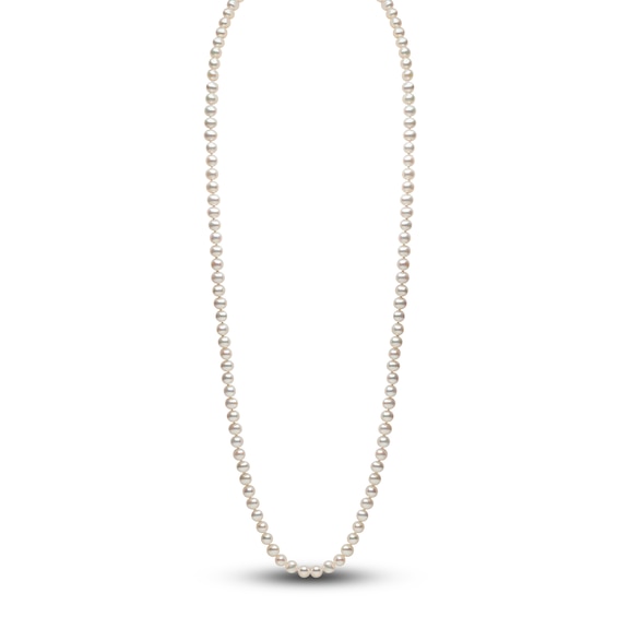 Yoko London Freshwater Cultured Pearl Necklace 18K White Gold 36