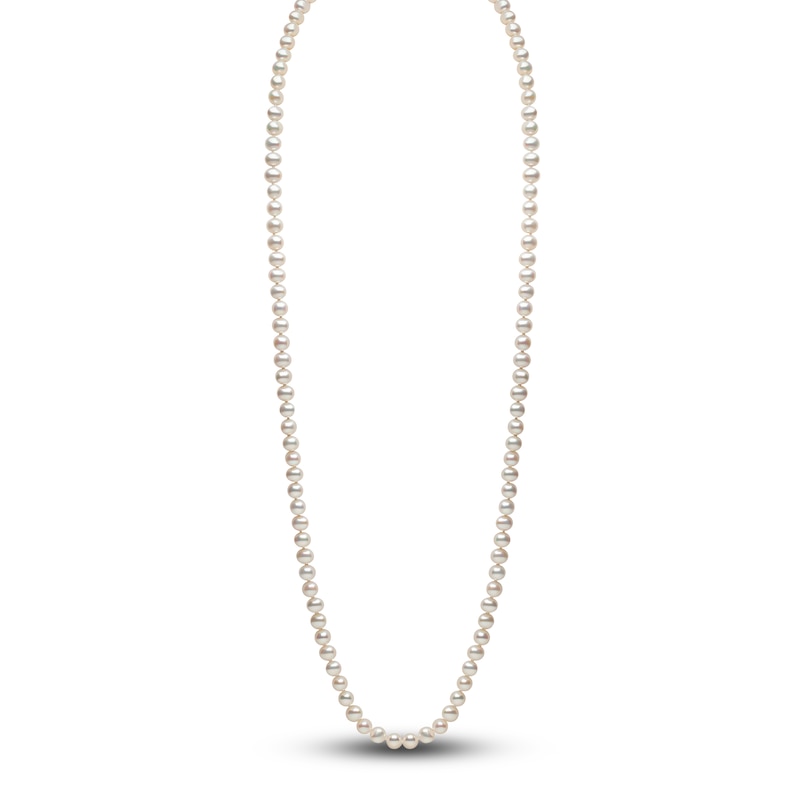 Main Image 1 of Yoko London Freshwater Cultured Pearl Necklace 18K White Gold 36"