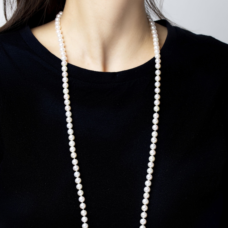 Main Image 4 of Yoko London Freshwater Cultured Pearl Necklace 18K White Gold 36"